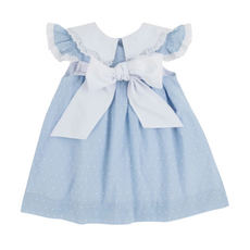 THE BEAUFORT BONNET COMPANY FRANNY FROCK-DALLAS DOT Sarasota Sky/Worth Ave White