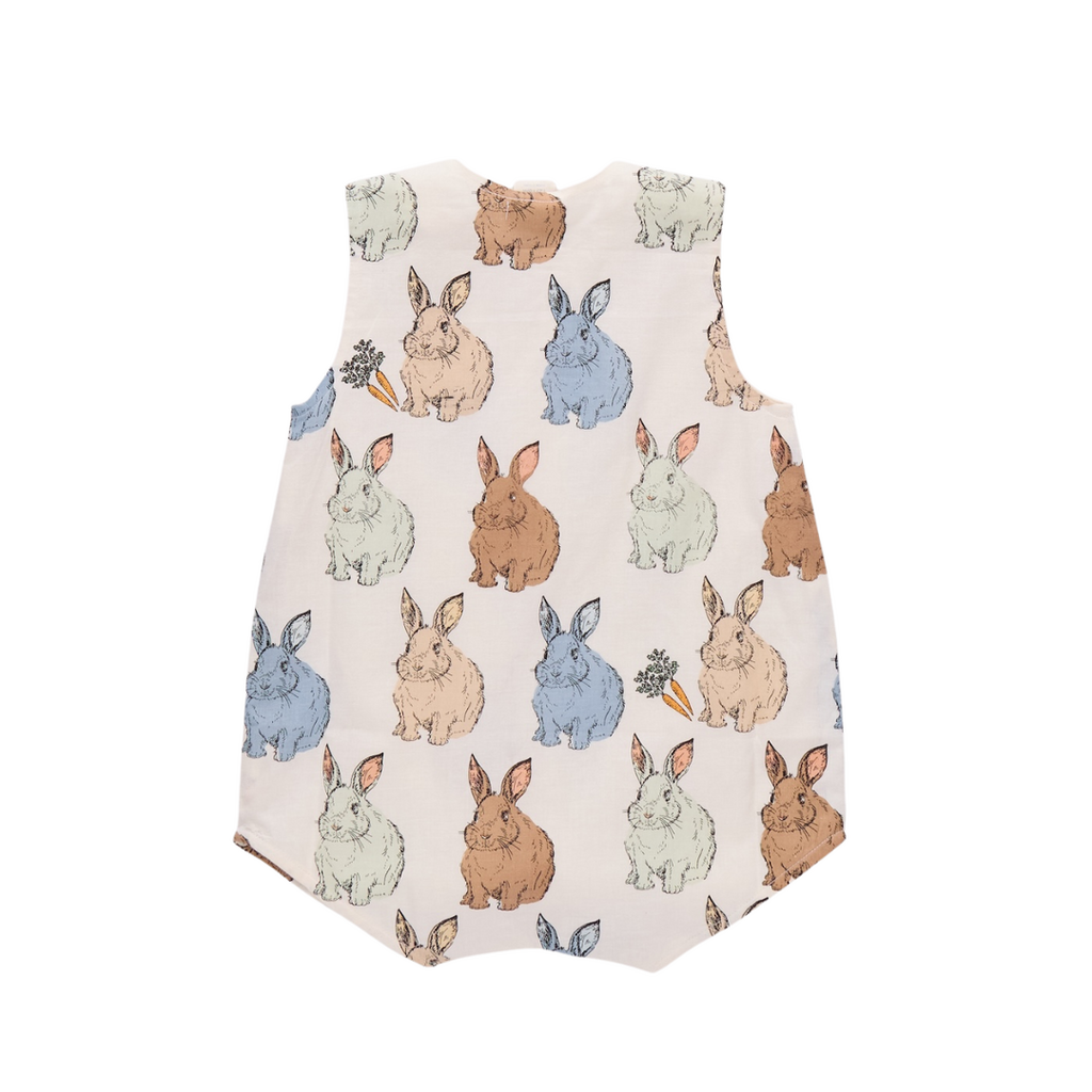 PINK CHICKEN Baby Boys Noah Jumper - Blue Vintage Bunnies