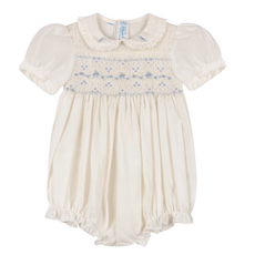 FELTMAN BROTHERS GIRLS HERITAGE BLEU ROMPER-IVORY