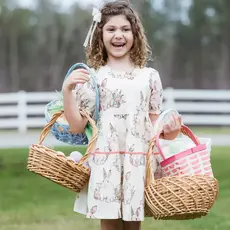 PINK CHICKEN BABY GIRLS MARIBELLE DRESS SET-BUNNY FRIENDS