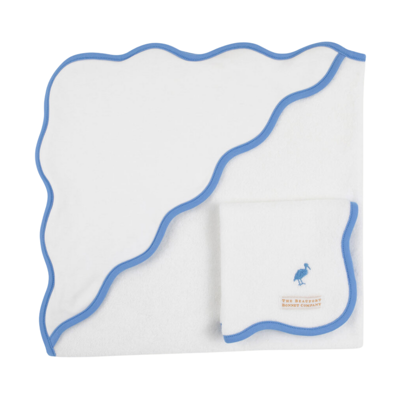 THE BEAUFORT BONNET COMPANY THE RUB-A-DUB GIFT SET-INFANT-Ave White/Barbados Blue