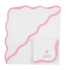 THE BEAUFORT BONNET COMPANY THE RUB-A-DUB GIFT SET-INFANT- Ave White/Hamptons Hot Pink