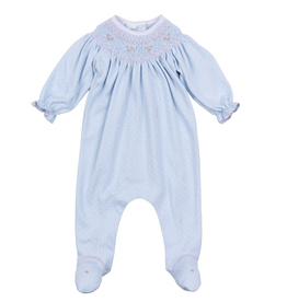 MAGNOLIA BABY Piper's Classics Bishop Footie-Lt Blue