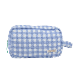 THE BEAUFORT BONNET COMPANY TATE'S TOLETRY KIT Park City Periwinkle Gingham