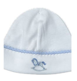 BABY CLUB CHIC tiny rocking horse round hat w/crochet trim