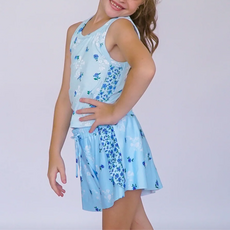FLOWERS BY ZOE Floral Blue Shorts