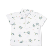 ANGEL DEAR Polo with Casual Short - Sea Turtles