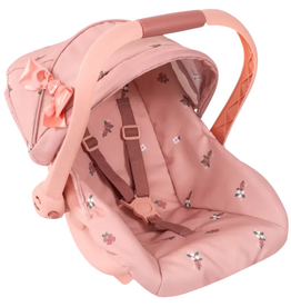 FLAT RIVER GROUP Bayer Design Dolls: Deluxe Car Seat - Coral Pink Floral