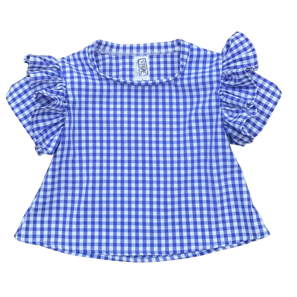 ERGE Gingham Top-Royal