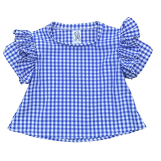 ERGE Gingham Top-Royal