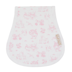 THE BEAUFORT BONNET COMPANY OOPSIE DAISY BURP CLOTH-Hamptons Hot Pink