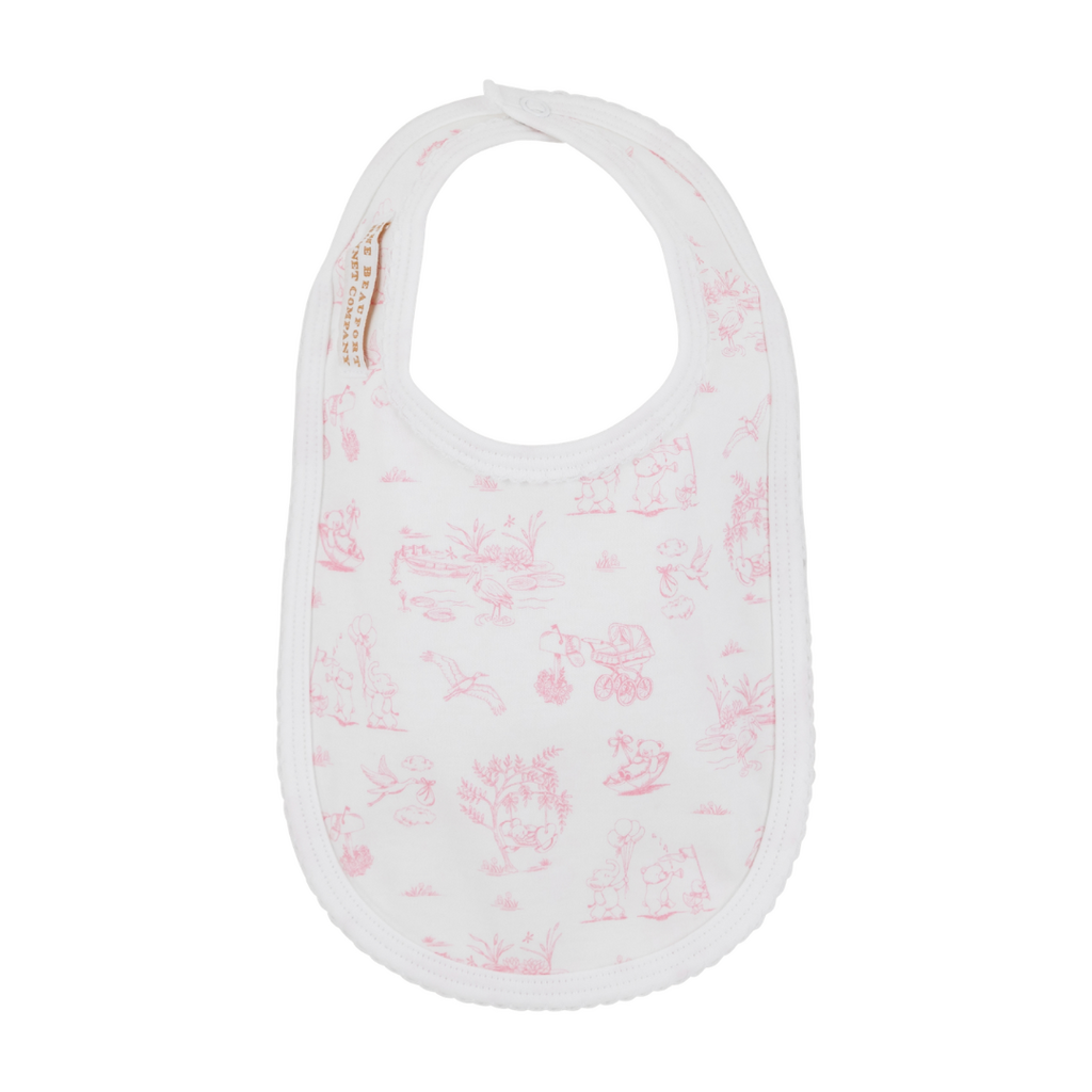THE BEAUFORT BONNET COMPANY BURP ME BIB-Hamptons Hot Pink