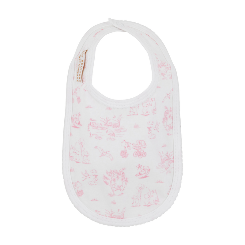 THE BEAUFORT BONNET COMPANY BURP ME BIB-Hamptons Hot Pink