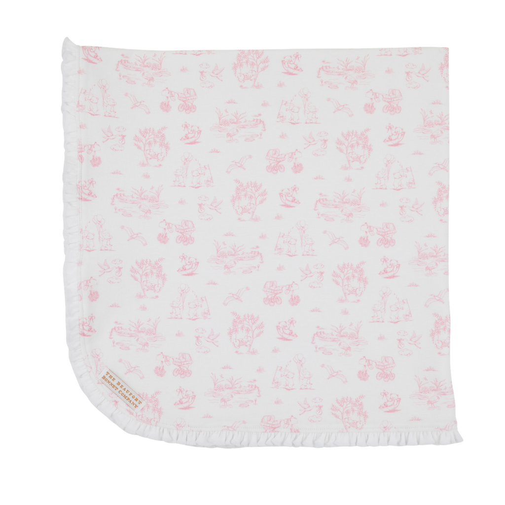 THE BEAUFORT BONNET COMPANY BABY BUGGY BLANKET-Hamptons Hot Pink