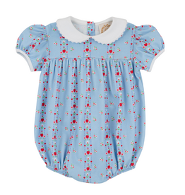 THE BEAUFORT BONNET COMPANY CINDY LOU BUBBLE-PIMA-First Day Flowers/Worth Ave White/Rich. Red