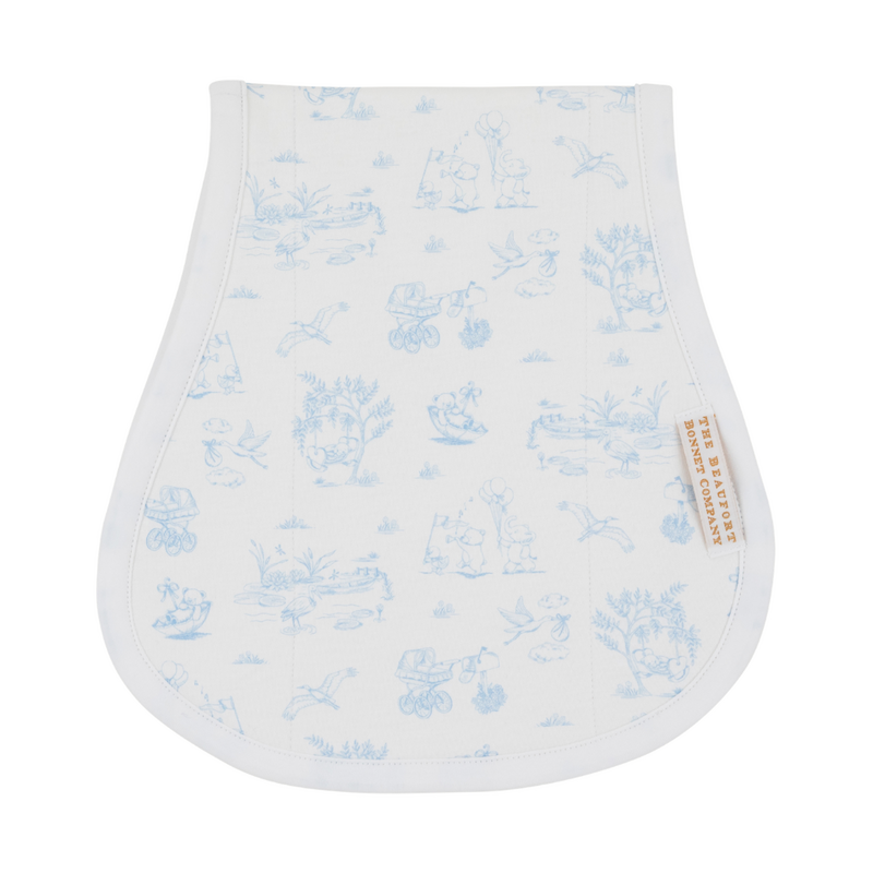 THE BEAUFORT BONNET COMPANY OOPSIE DAISY BURP CLOTH-Beale Street Blue