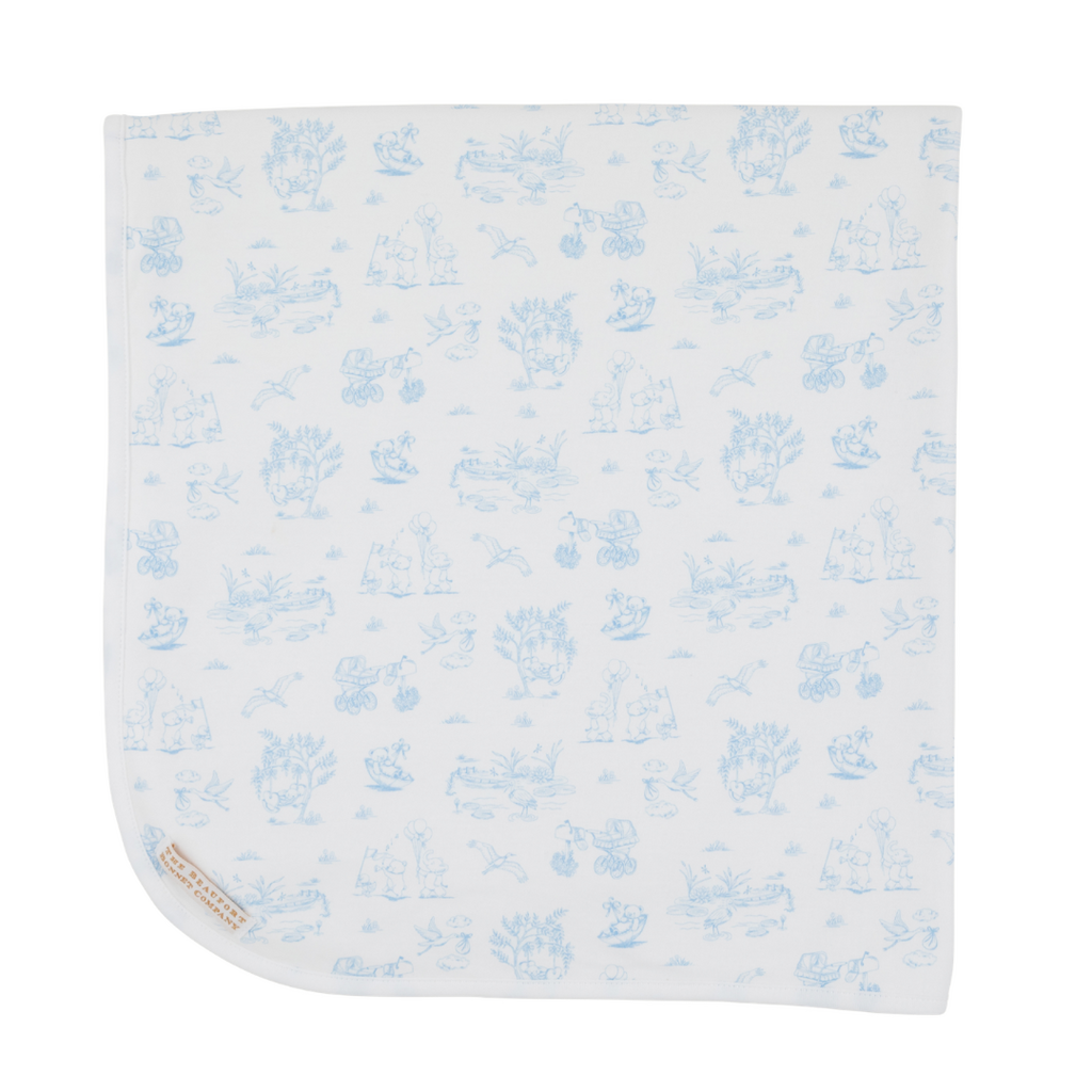THE BEAUFORT BONNET COMPANY BABY BUGGY BLANKET-Beale Street Blue
