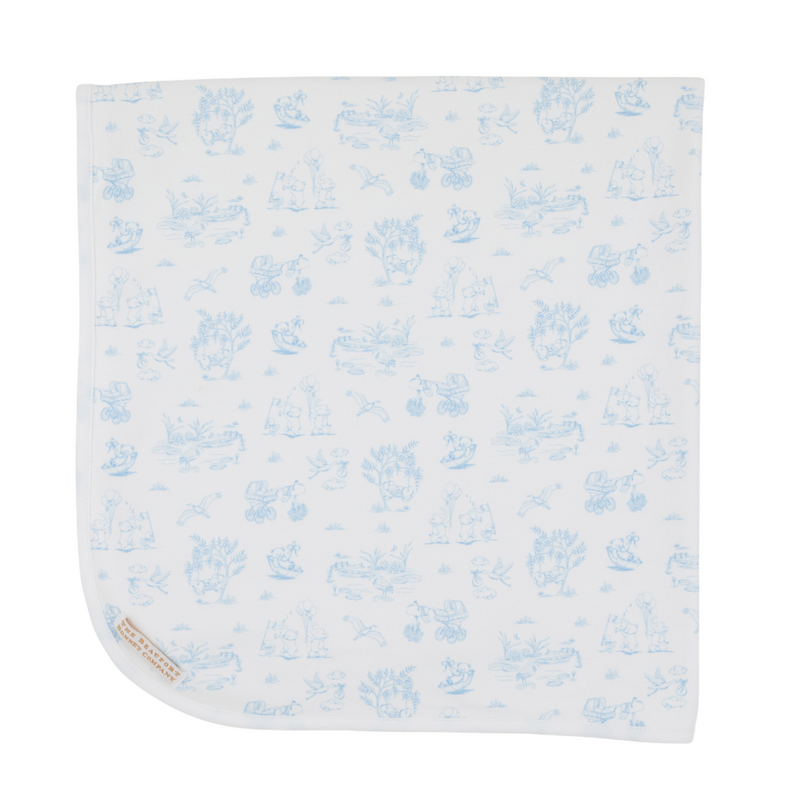 THE BEAUFORT BONNET COMPANY BABY BUGGY BLANKET-Beale Street Blue