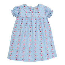 THE BEAUFORT BONNET COMPANY HOLLY DAY DRESS-First Day Flowers/Worth Ave White/Rich. Red