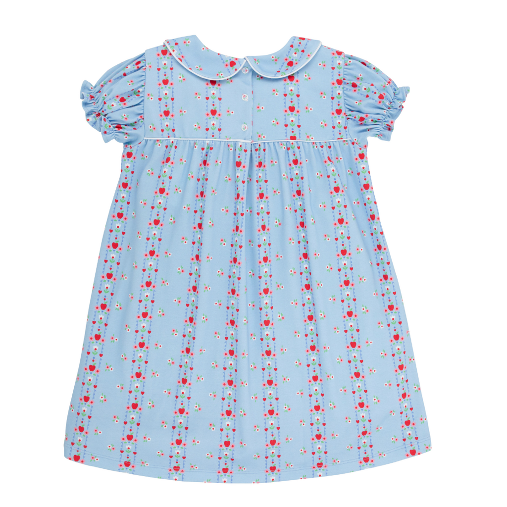 THE BEAUFORT BONNET COMPANY HOLLY DAY DRESS-First Day Flowers/Worth Ave White/Rich. Red
