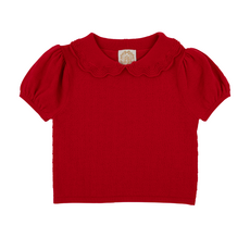 THE BEAUFORT BONNET COMPANY SHORT SLEEVE MAUDE'S SWEATER-Richmond Red