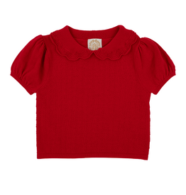 THE BEAUFORT BONNET COMPANY SHORT SLEEVE MAUDE'S SWEATER-Richmond Red