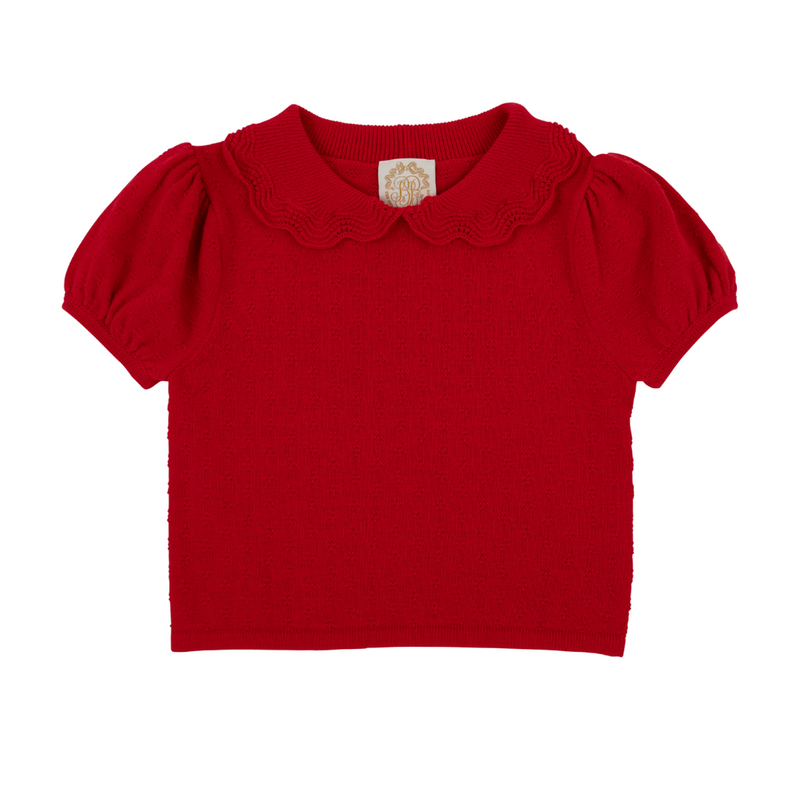 THE BEAUFORT BONNET COMPANY SHORT SLEEVE MAUDE'S SWEATER-Richmond Red