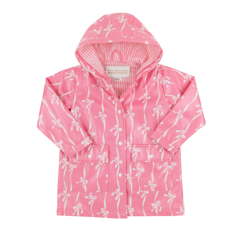 THE BEAUFORT BONNET COMPANY LIQUID SUNSHINE SLICKER-Bell Court Bows/Hampton Hot Pink