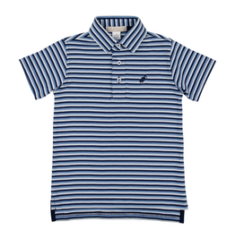 THE BEAUFORT BONNET COMPANY PRIM & PROPER POLO SS-PIMA Sumner County Stripe/Blue/Navy