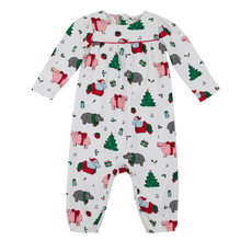 THE BEAUFORT BONNET COMPANY LS PENNY'S PLAYSUIT Hippopotamus/Richmond Red