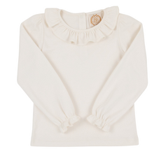 THE BEAUFORT BONNET COMPANY LS RAMONA RUFFLE SHIRT Palmetto Pearl