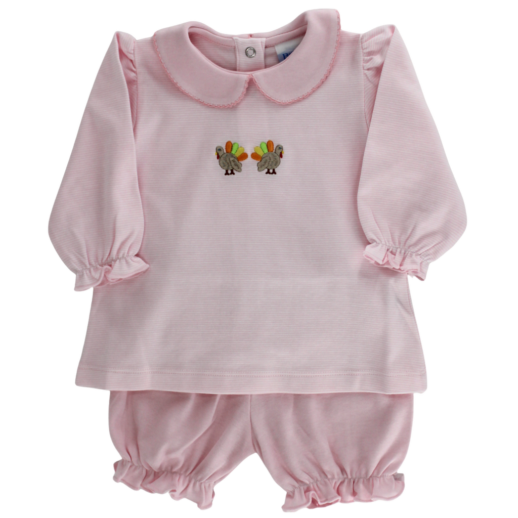 BAILEY BOYS GIRL'S TURKEY TROT-BLOOMER SET