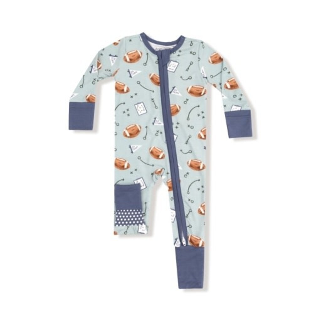 ANGEL DEAR Touchdown Time - Grey Mist - 2 Way Zipper Romper
