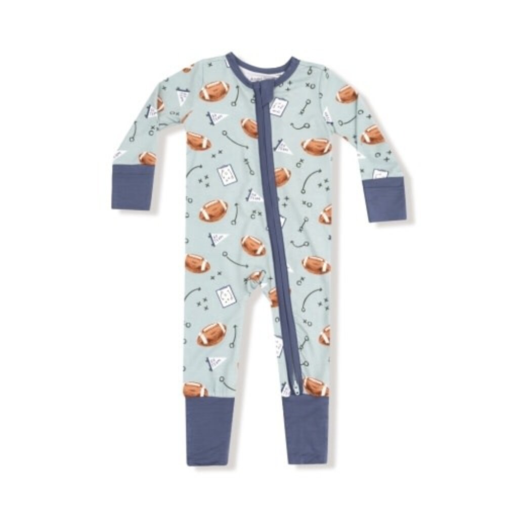 ANGEL DEAR Touchdown Time - Grey Mist - 2 Way Zipper Romper