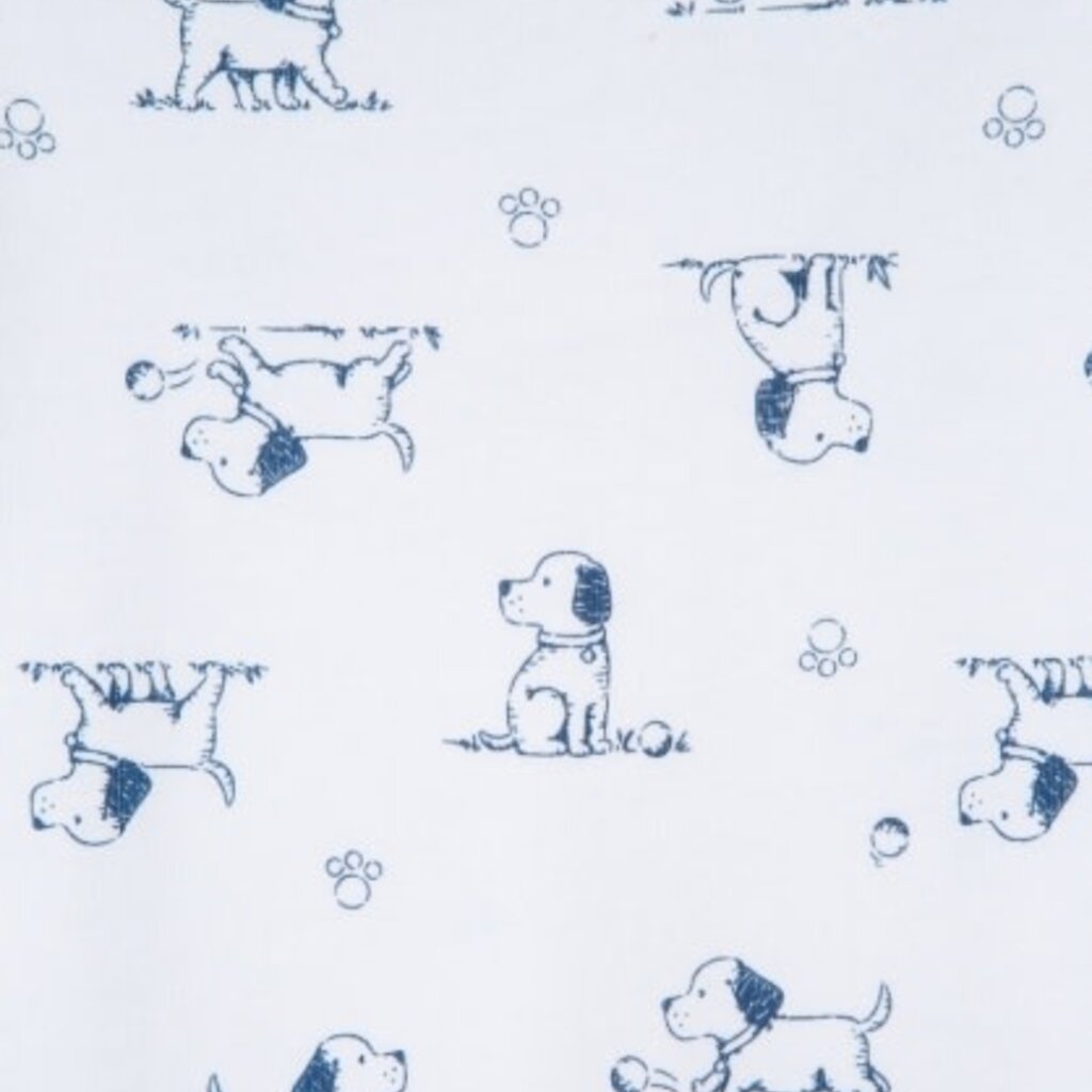 Little Me puppy toile gown/hat