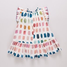 PINK CHICKEN girls harper dress - paint swatches