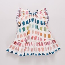 PINK CHICKEN girls harper dress - paint swatches