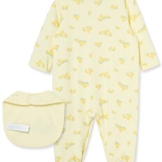 Little Me ltl ducks footie /bib