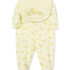Little Me ltl ducks footie /bib