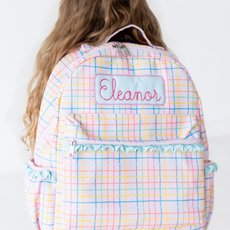 SUGAR BEE CLOTHING Girls Backpack - Pink Plaid