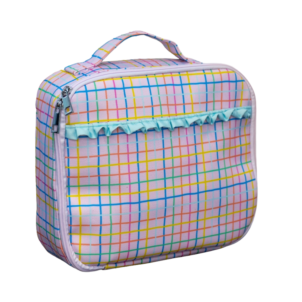 SUGAR BEE CLOTHING Insulated Lunch Bag - Pink Plaid