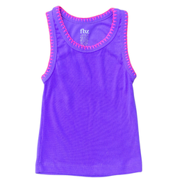 FLOWERS BY ZOE Neon Purple Tank Top