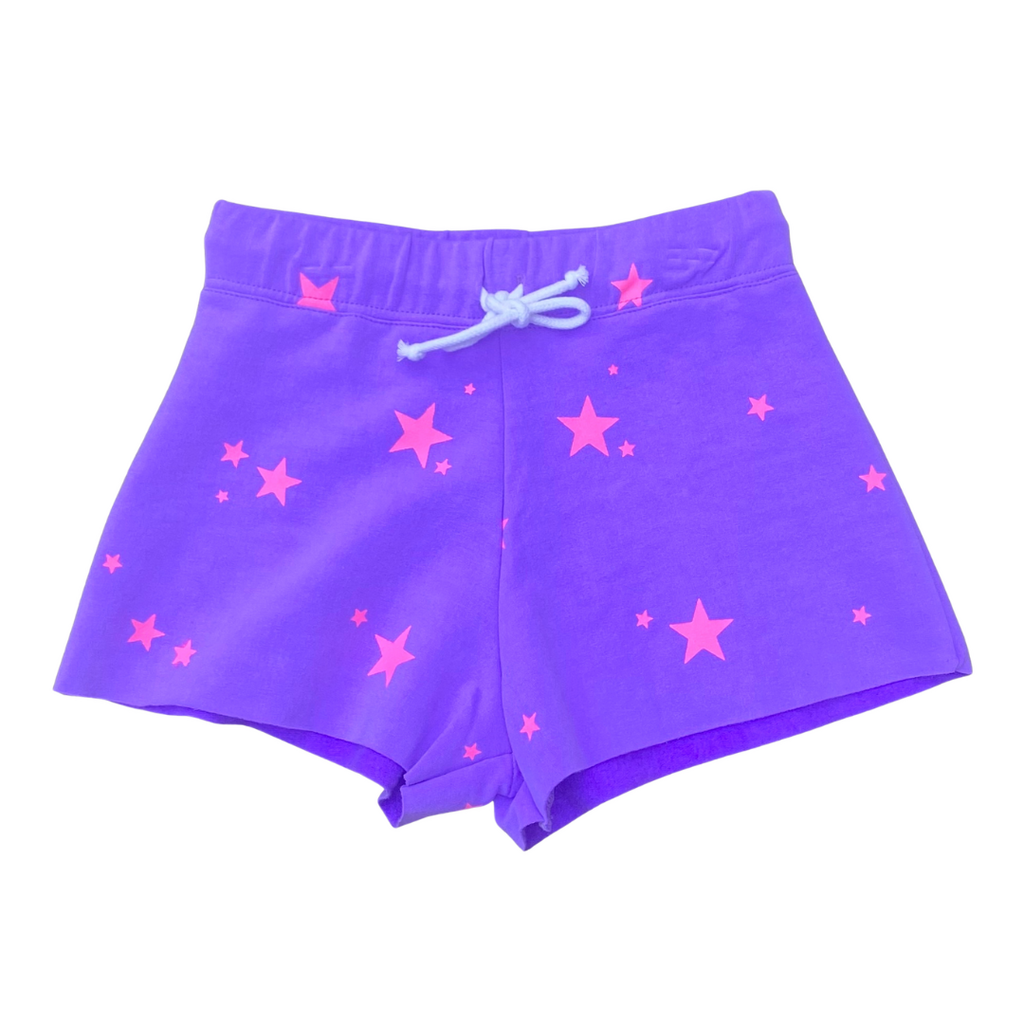 FLOWERS BY ZOE Neon Purple Short w/Stars