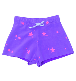 FLOWERS BY ZOE Neon Purple Short w/Stars