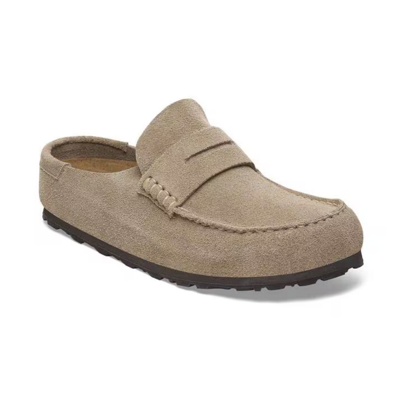 birkenstock NAPLES WRAPPED SUEDE TAUPE