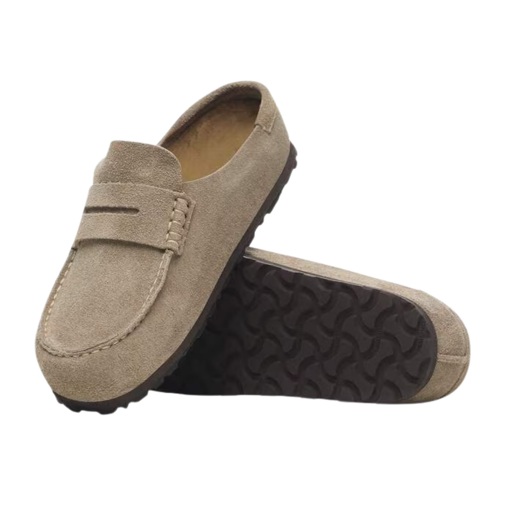 birkenstock NAPLES WRAPPED SUEDE TAUPE