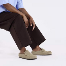 birkenstock NAPLES WRAPPED SUEDE TAUPE