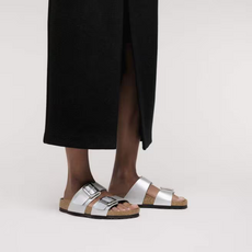 birkenstock Sydney Luxe Buckle BF Silver