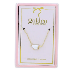 JANE MARIE Kids 18K Gold Plated Necklace with White Megaphone