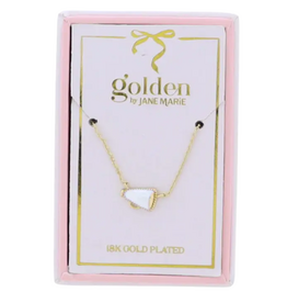 JANE MARIE Kids 18K Gold Plated Necklace with White Megaphone